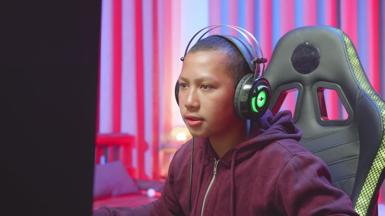 Teenager Gamer Playing Video Games