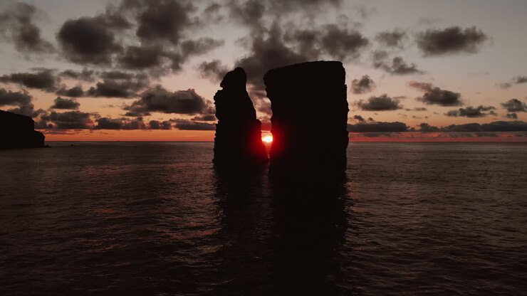 Sunset Over Coastal Rocks