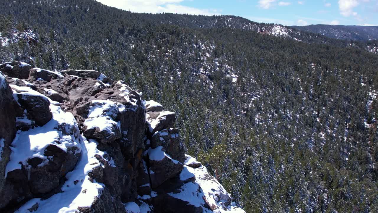 árboles y montañas nevadas de colorado