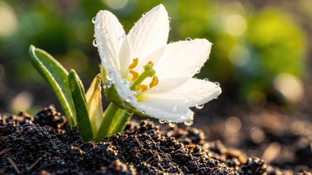 En blomsts forvandling: Å bevitne blomstringen fra knopp til full blomst i en fengslende sekvens av naturens skjønnhet og motstandskraft.