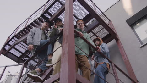 young people on the stairs