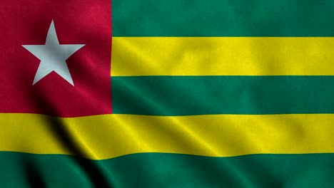 bandera de togo con un bucle sin costuras de 4k