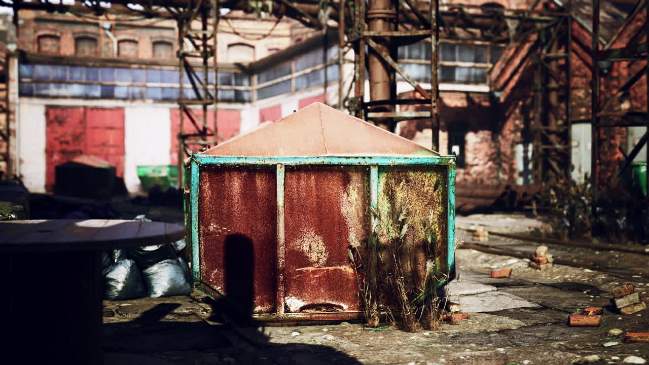 버려진 산업 공장 지역 그리고  ⁇ 은 하늘