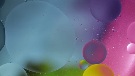 macro structure of colorful oil bubbles. chaotic motion. abstract multicolored background. pattern