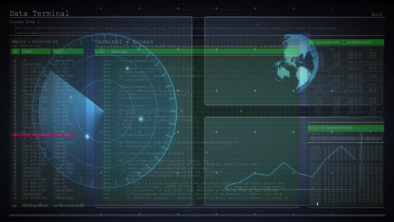 화면에서 데이터 처리의 애니메이션과 범위 스캐닝