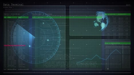 Animation-of-data-processing-on-screens-and-scope-scanning