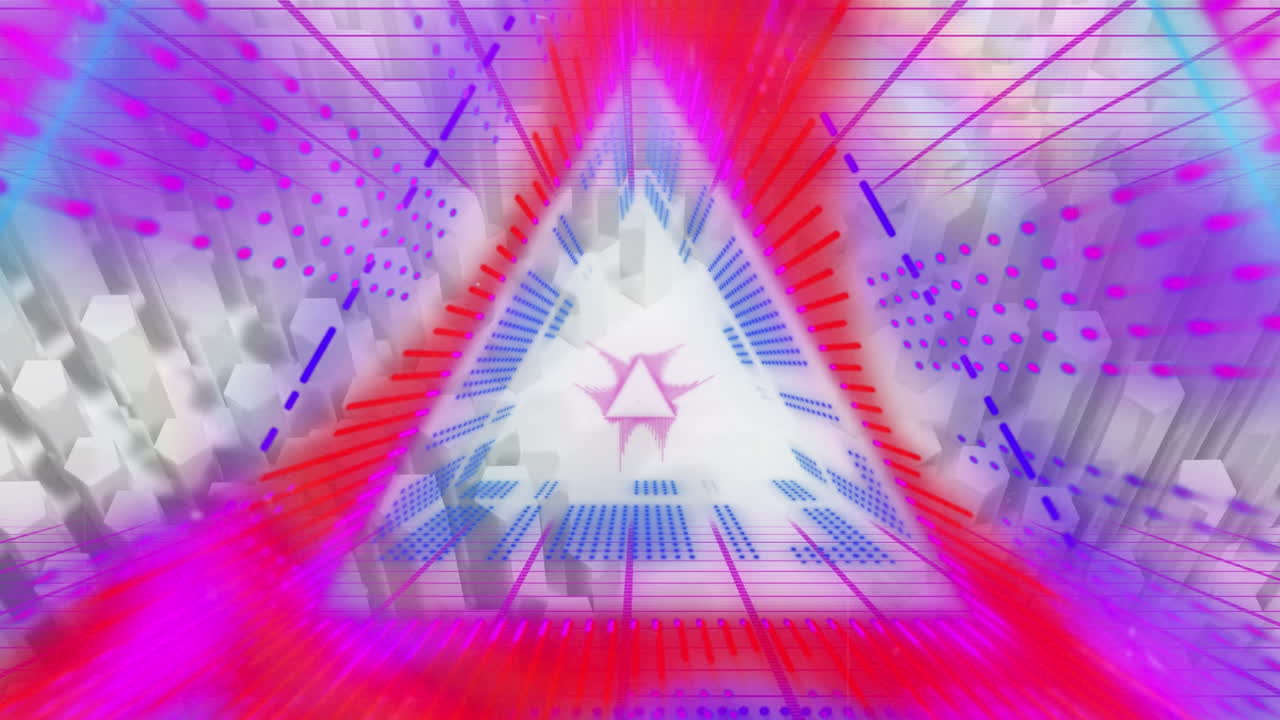 형상 위의 디지털 터널의 애니메이션