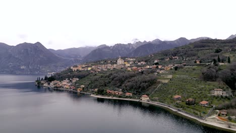 Town-Siviano-on-Monte-Isola-island-in-Lake-Iseo-in-Italy