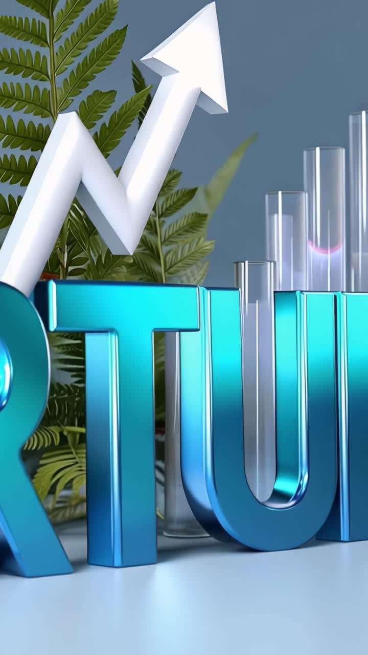 A Vibrant Display of Success and Growth: The Word 'STARTUP' Surrounded by Greenery and Graphical Elements, Evoking a Sense of Innovation and Prosperity