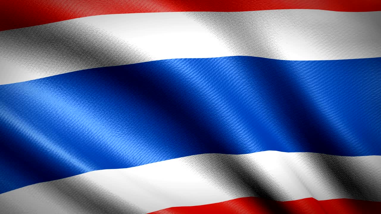 Thailand Flag. Seamless Looping Animation. 4K High Definition Video