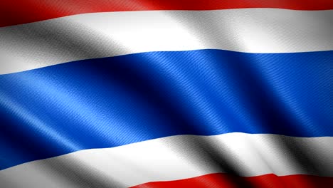 thailand flag. seamless looping animation. 4k high definition video