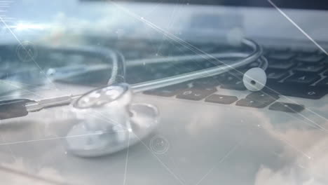 animation of connections over stethoscope and laptop