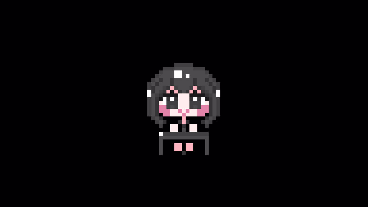 Pixel girl 01 sit at a desk Looping animation. 1080p (6).mov