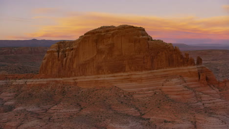 desert butte landscape at sunset