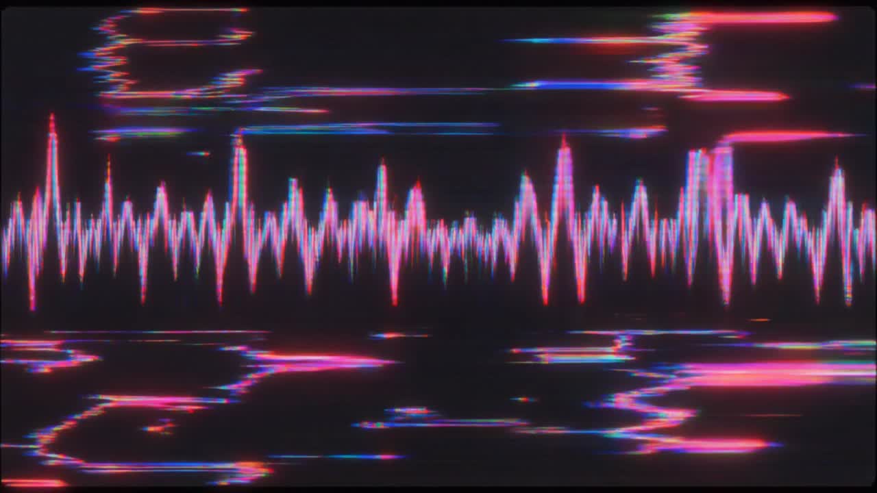 Pulsating Digital Waveform with Glitch and Distortion
