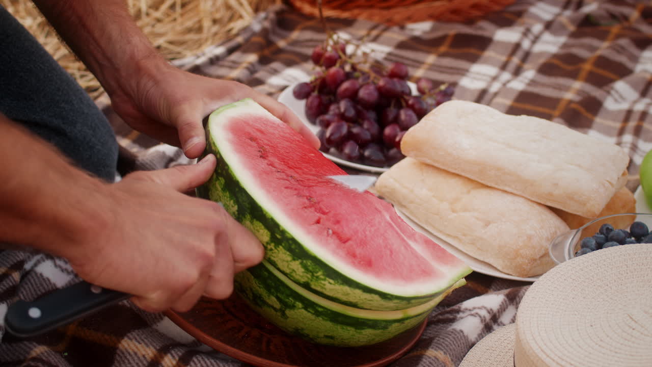 수박과 으로 피크닉 점심
