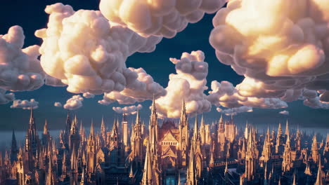 fantasy city in the clouds