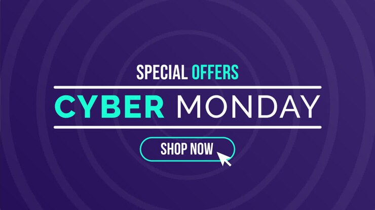 Animazione di un pacchetto di banner per il Cyber Monday in flat design