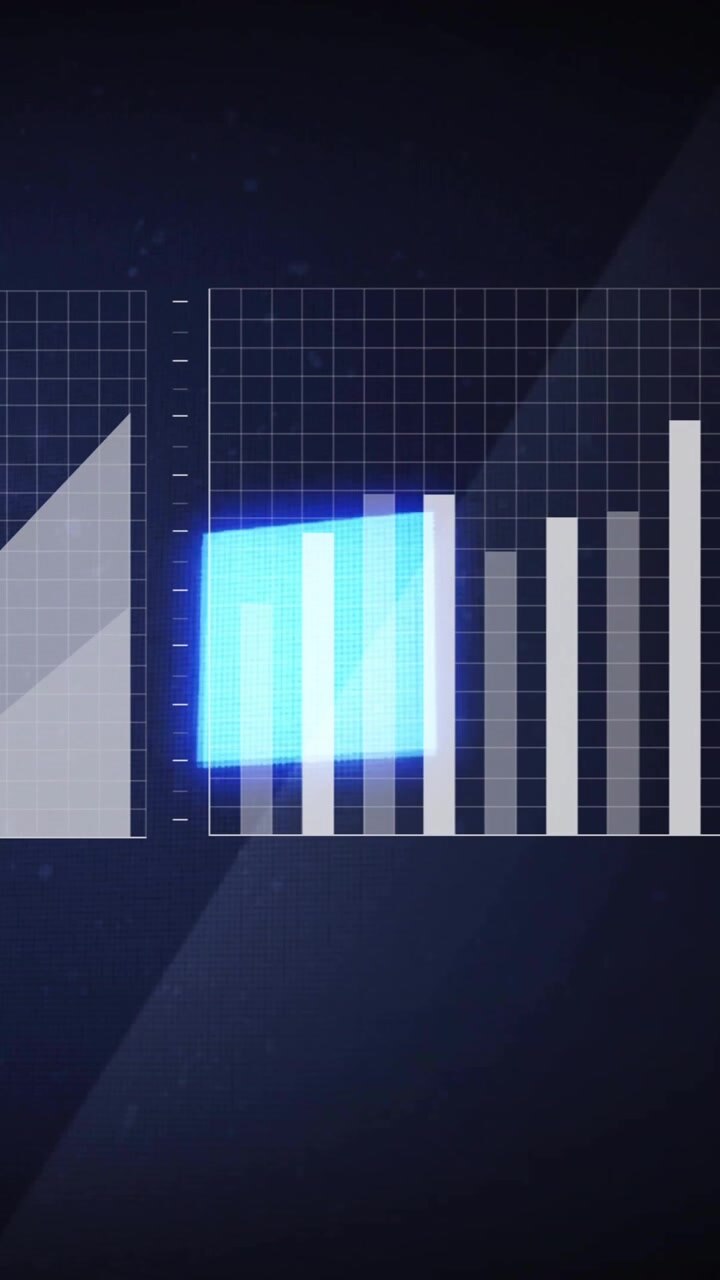 Animazione di elaborazione dati su diagrammi
