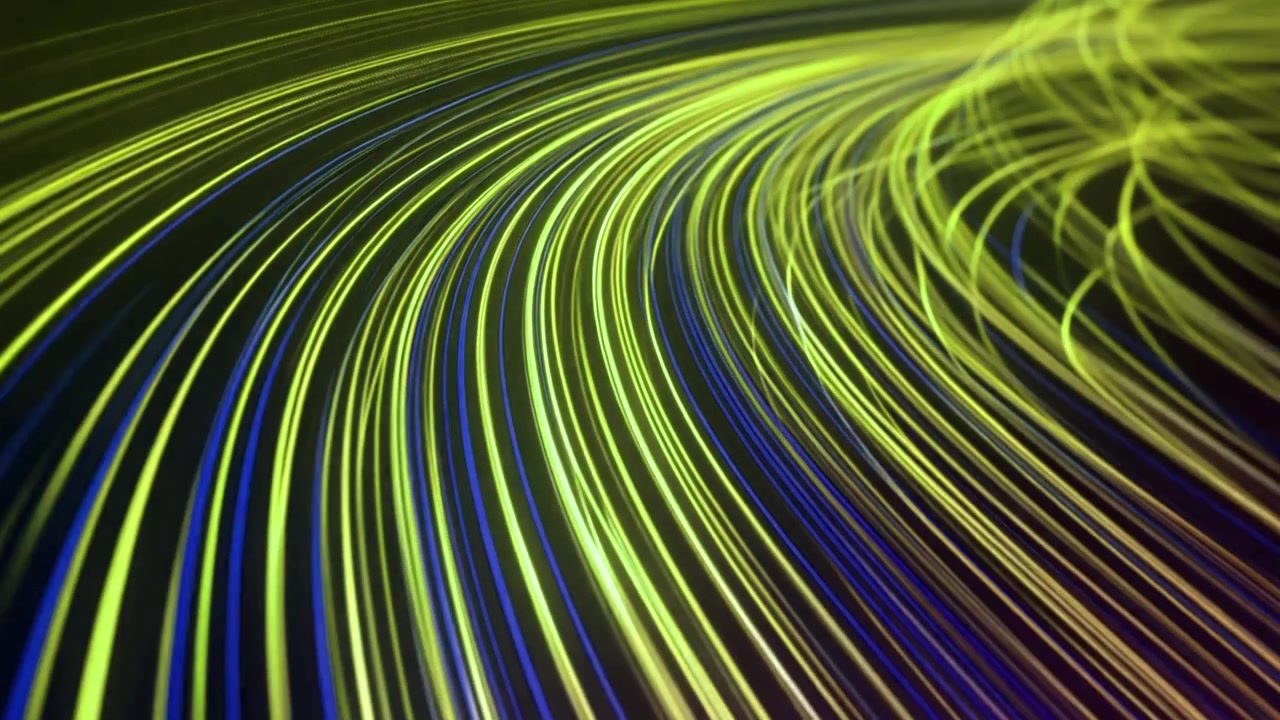 Abstract Background with Glowing Neon Light Streaks