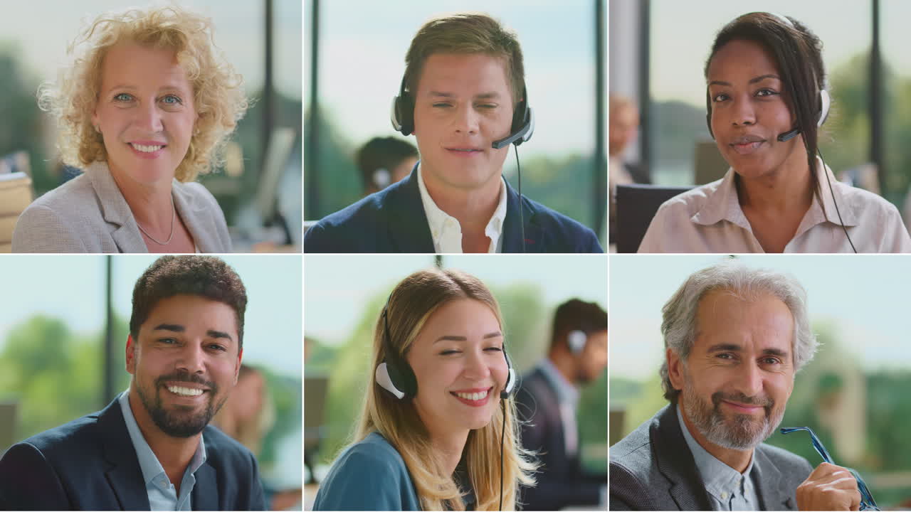 Diverse Call Center Team