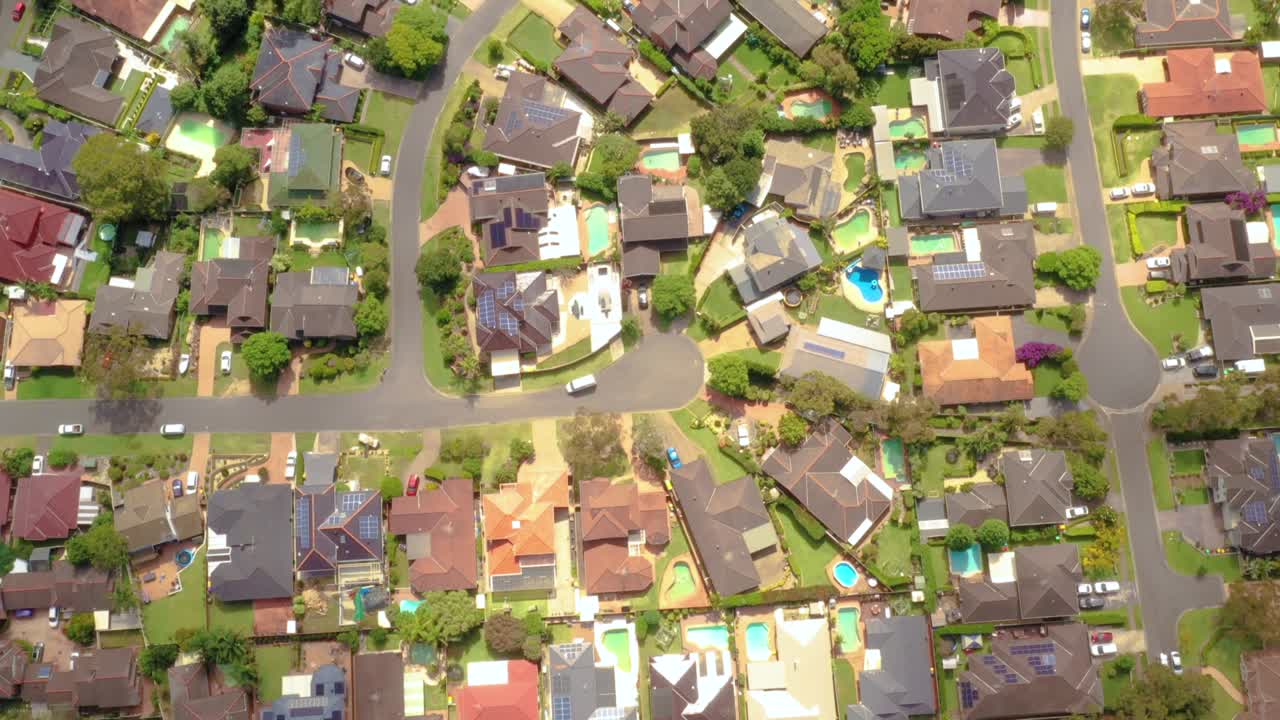 vista aérea del suburbio de menai en el condado de sutherland, sídney, australia
