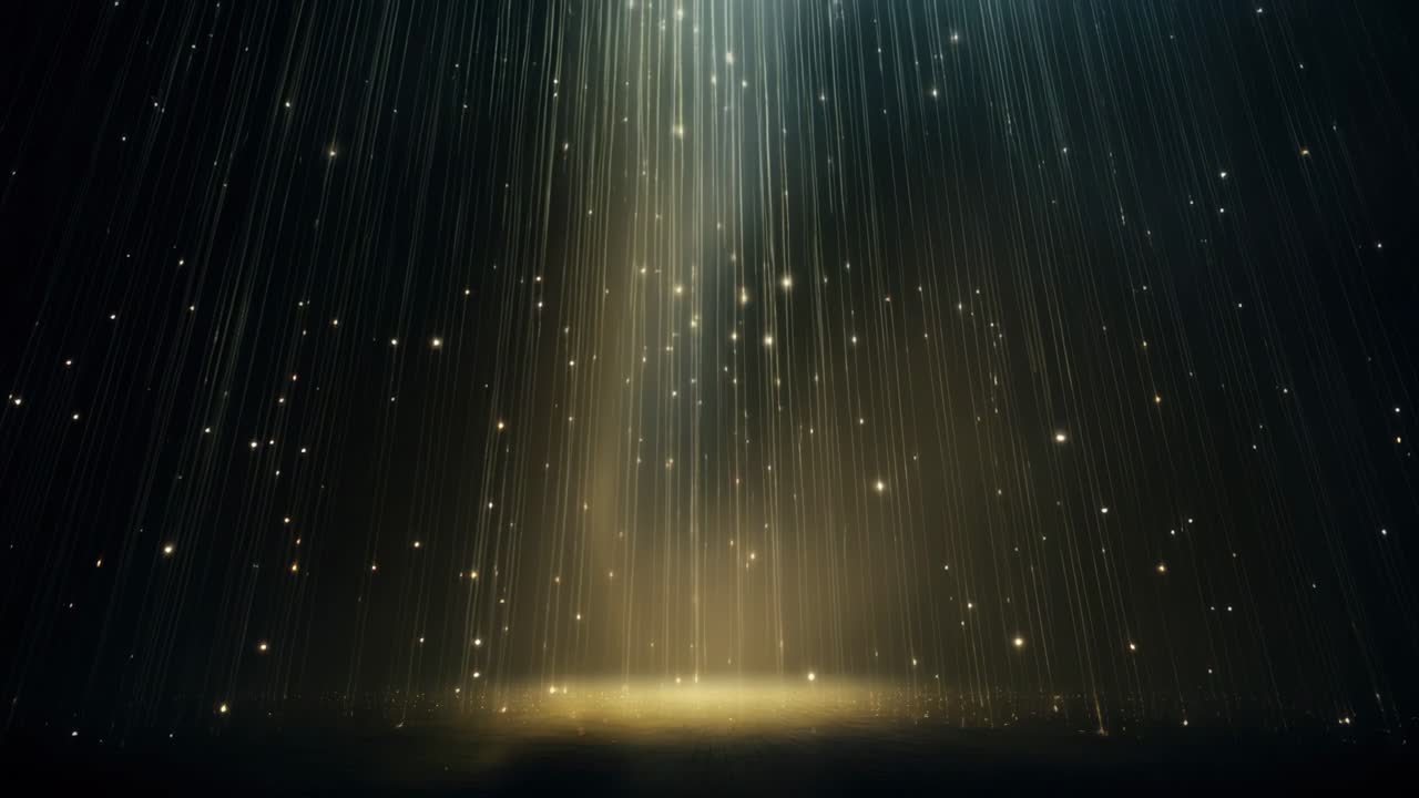 A mesmerizing video scene with a vertical camera angle capturing a celestial light beam