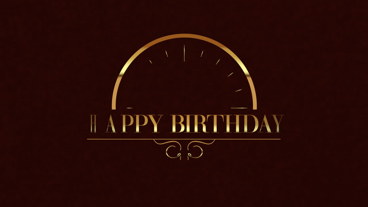 elegancia dorada logotipo de cumpleaños feliz en diseño moderno y refinado