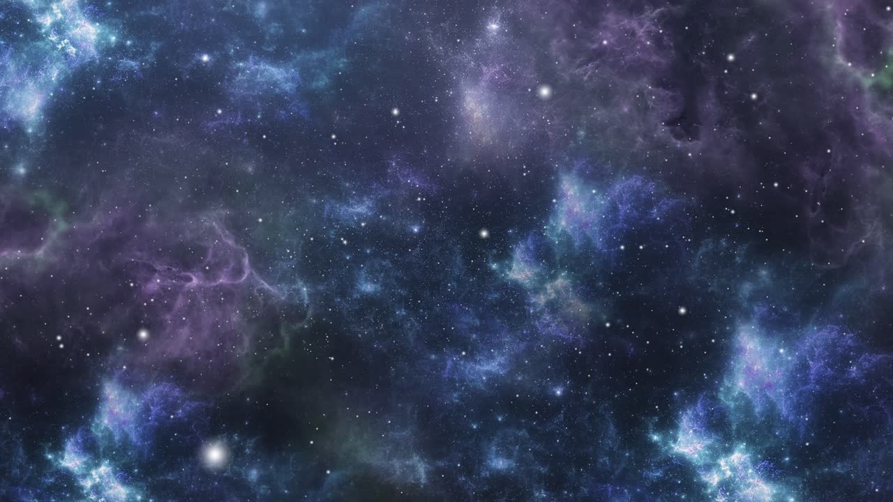 nebula clouds that float and move forward in the universe