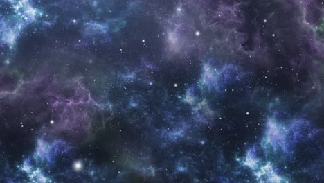 nubes nebulosas que flotan y avanzan en el universo