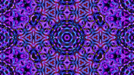 3d elegante abstracto en bucle bg. patrón simétrico iridescente líquido como un caleidoscopio con ondas. estructura ondulada de vidrio líquido brillante con hermosos colores de gradiente. 4k