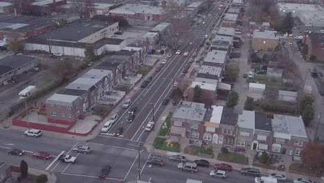 aerial view of philadelphia town homes