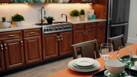 modern kitchen dining area