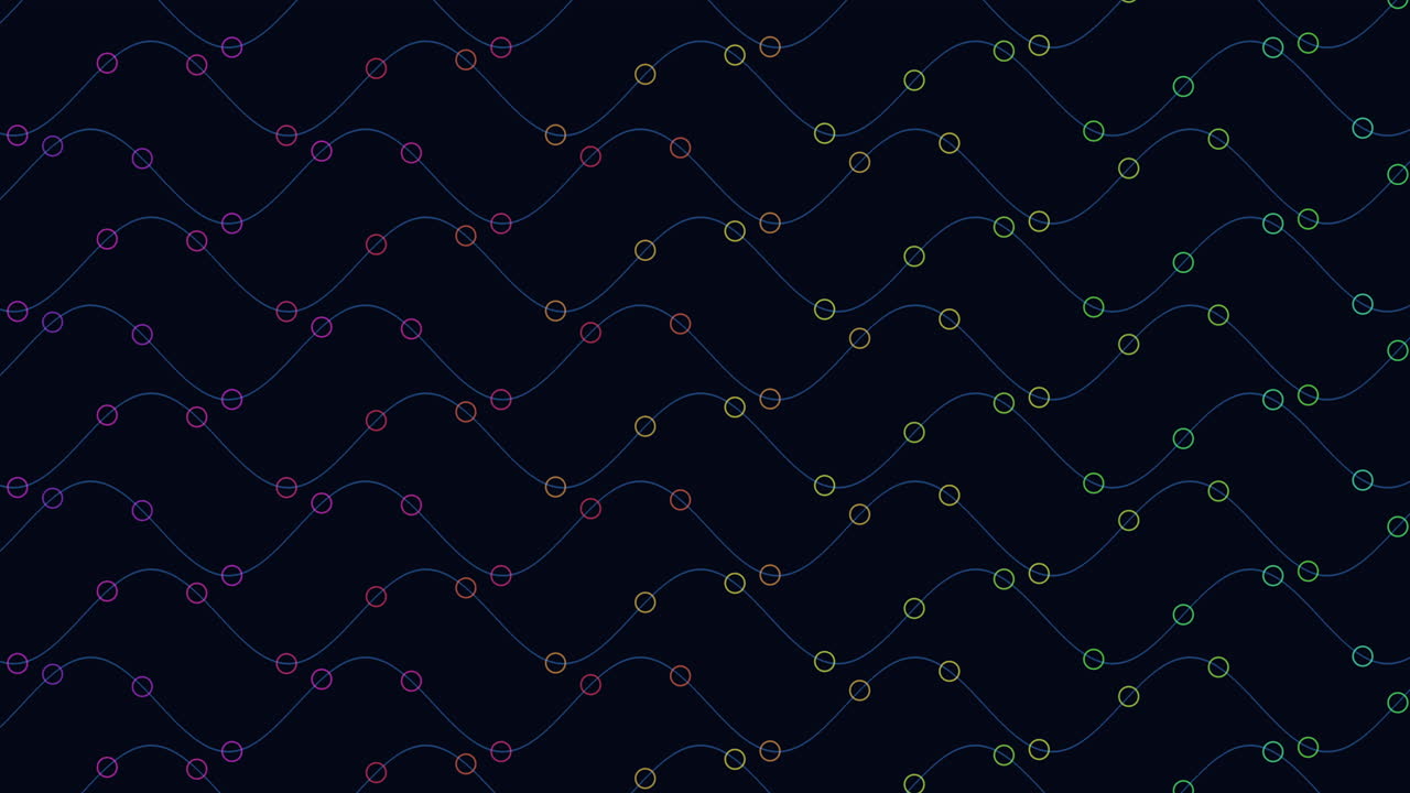 A vibrant and dynamic design featuring a repeating zigzag pattern of lines in shades of blue, purple, and pink, creating a visually striking and colorful aesthetic