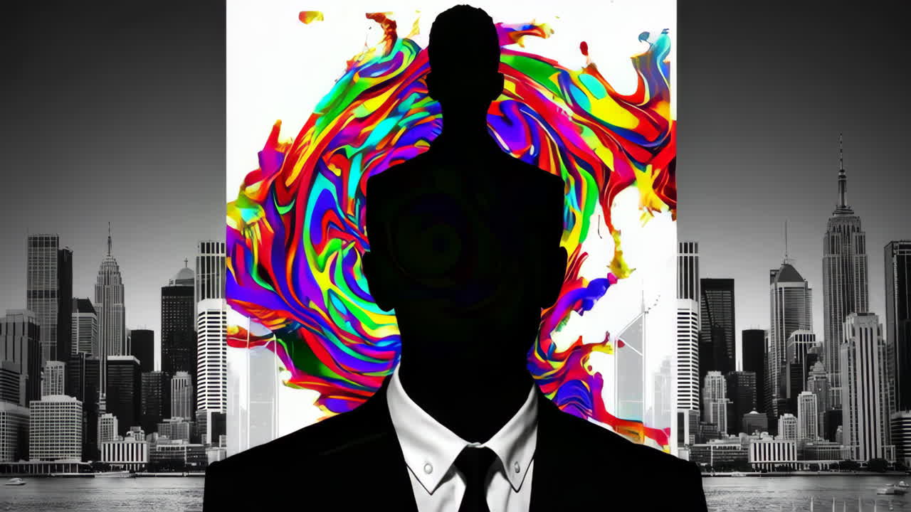 Abstract Mind in Urban Landscape: A Vibrant Contrast