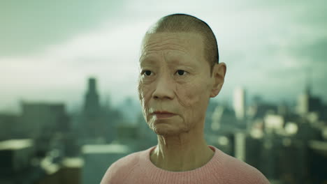 도시에 있는 아시아  ⁇ 은 여자