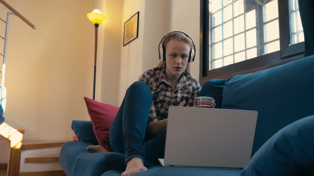 Video chatting with friend who is miles away