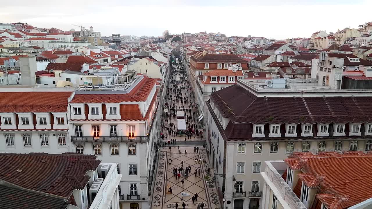 Rua Augusta, Praça do Comércio, Terreiro do Paço, right by the Tagus river, in the center of Lisbon, Portugal.