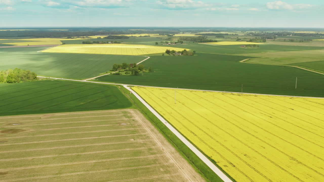 Aerial view of agriculture fields