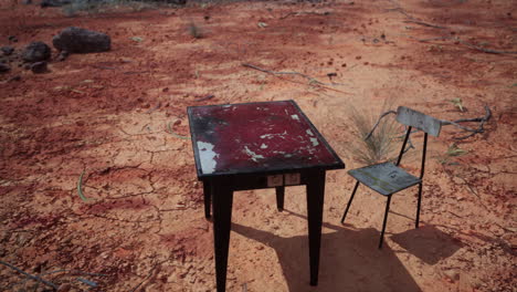 old-ruster-metal-table-in-desert