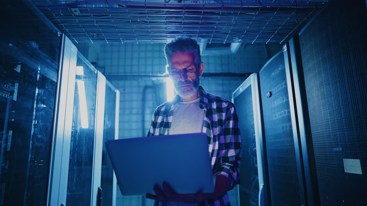 IT Technician Working in a Data Center