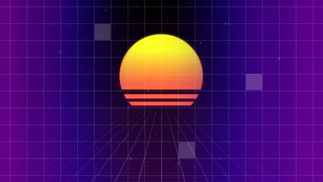 ilustración de una puesta de sol