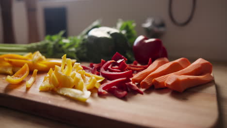 chopped vegetables on a cutting board