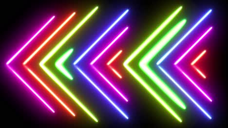 líneas de neón brillantes y coloridas elemento de animación de bucle sin fisuras para bucles vjs, líneas verticales brillantes con reflejos borrosos para el espectro, club nocturno, fiesta nocturna, pantalla led, exhibición de música