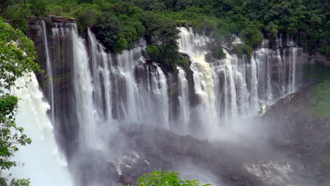 the famous kalandula waterfall in angola in slow motion