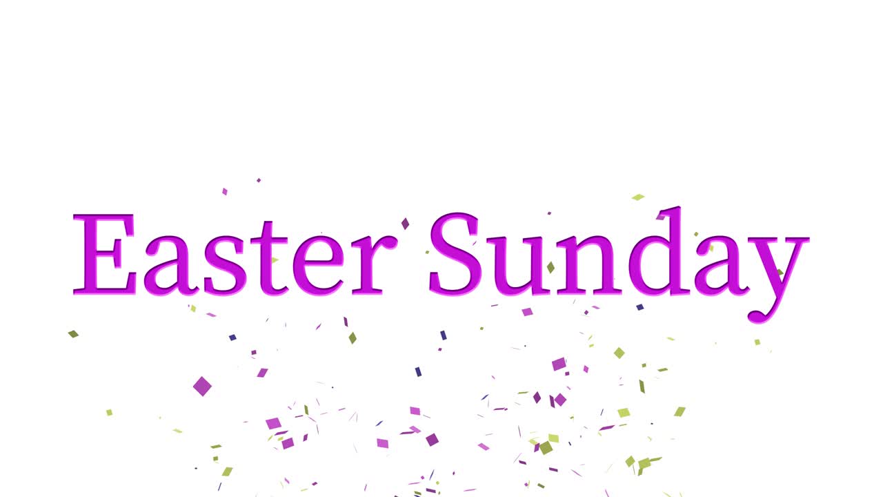 イースター・サンデー イベント テキスト アニメーション モーショングラフィックス