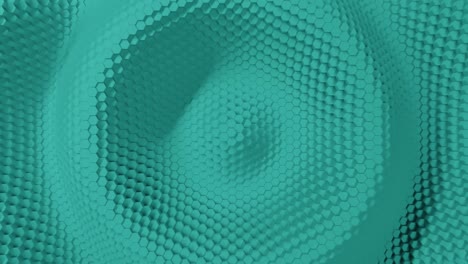 abstract hexagon with offset effect. animation of turquoise pure hex rings. abstract background for a business presentation. seamless loop of 4k 3d rendering.
