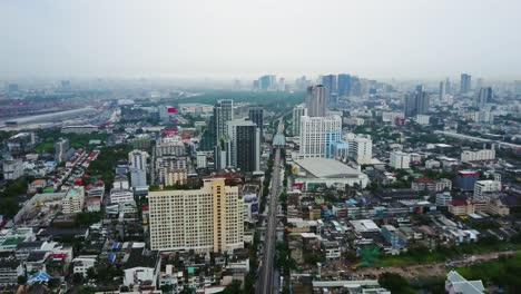 aerial view of bangkok city