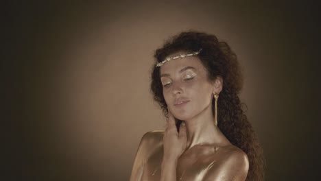 golden goddess portrait