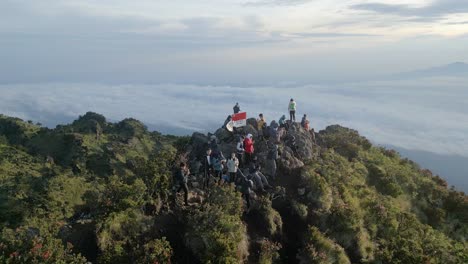 central java volcano sindoro sumbing mountain